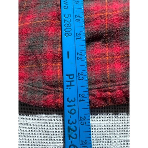 Woolrich Plaid Flannel Shirt Distressed Paint Splatter Grunge Workwear M - Picture 11 of 11